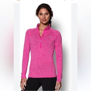 UNDER ARMOUR Pink Lightweight Quarter Zip Top